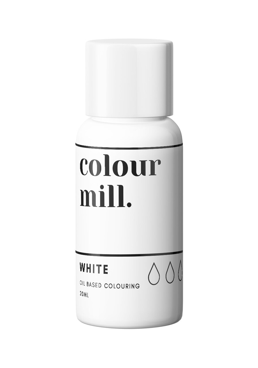 20ml White Oil Based Colouring for Buttercream Chocolate Ganache Fondant Cake Batter and More